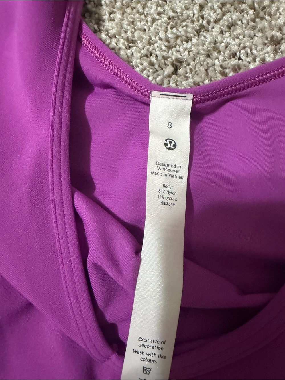 lululemon athletica Pink & Purple Cropped Scoop Neck Tops - Picture 4 of 6